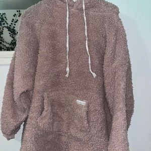 Hurley fuzzy pink pullover